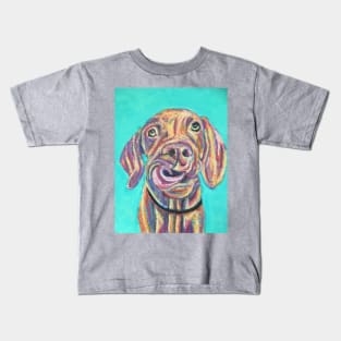 Colourful Vizsla puppy Kids T-Shirt